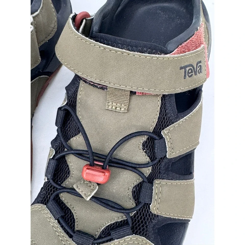 TEVA FLINTWOOD Sport Sandals Mens US 10 Water Hike Shoes Quick Dry Dark Olive